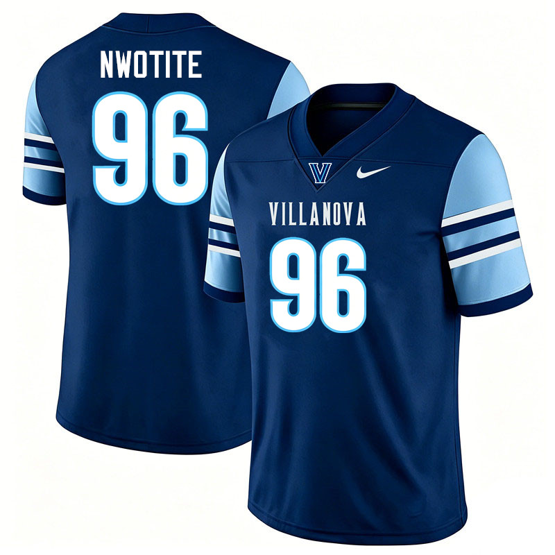 Villanova Wildcats #96 Ugo Nwotite College Football Jerseys,Uniforms-Navy